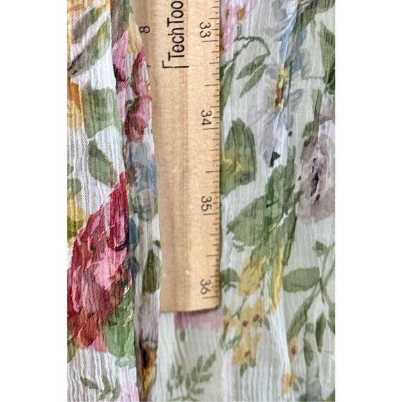 Vintage Papillon  90's Hopeless Romantic Crinkle Tee Style Midi Dress Small - Picture 6 of 8